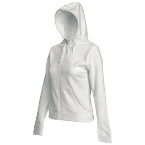 Толстовка "Lady-Fit Hooded Sweat Jacket", белый, 75% х/б, 25% п/э, 280 г/м2