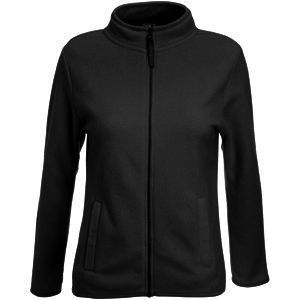 Толстовка "Lady-Fit Full Zip Fleece", черный, 100% полиэстер, 250 г/м2