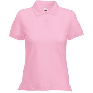Поло "Lady-Fit Polo", светло-розовый, 97% х/б, 3% эластан, 220 г/м2
