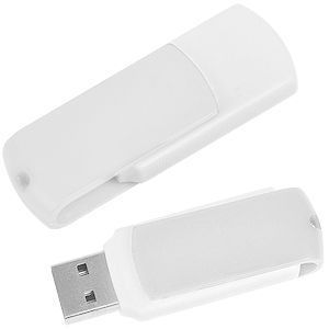 USB flash-карта "Easy" (8Гб),белая, 5,7х1,9х1см,пластик