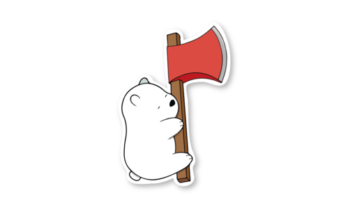 Стикер матовый №67 We bare bears