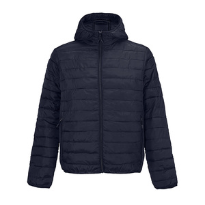 Куртка мужская "STREAM HOODED", тёмно-синий, 2XL, таффета 280 Т, 100% полиэстер