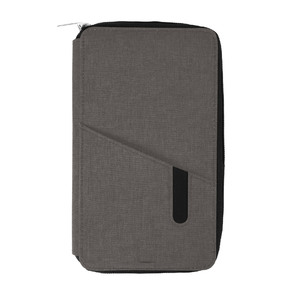 Футляр дорожный с зарядным устройством (4000mAh)"Portable",светло-серый,12х21х3см, полиэстер