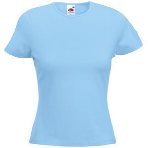 Футболка "Lady-Fit Crew Neck T", небесно-голубой, 95% х/б, 5% эластан, 210 г/м2