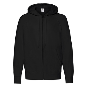 Толстовка без начеса "Lightweight Hooded Sweat",  черный, M, 80% х/б 20% полиэстер, 240 г/м2