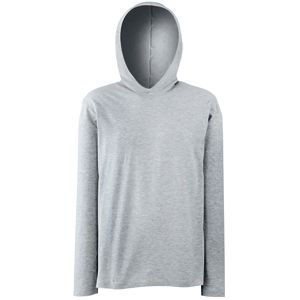 Футболка "Long Sleeve Hooded T", серо-лиловый, 100% х/б, 160 г/м2