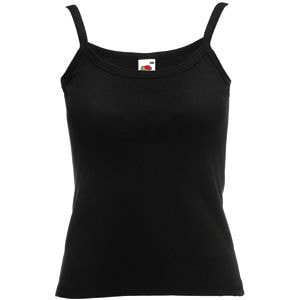 Майка "Lady-fit Strap T", черный, 100% х/б, 220 г/м2